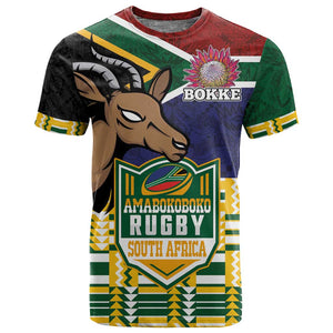 South Africa Rugby T shirt Go Bokke-Amabokoboko Spirit - African Pride
