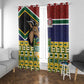 South Africa Rugby Window Curtain Go Bokke-Amabokoboko Spirit - African Pride