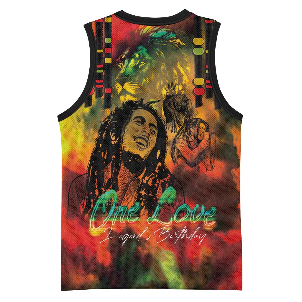 Afro-Jamaican Reggae Legend's Birthday Basketball Jersey One Love Jamaica LT03