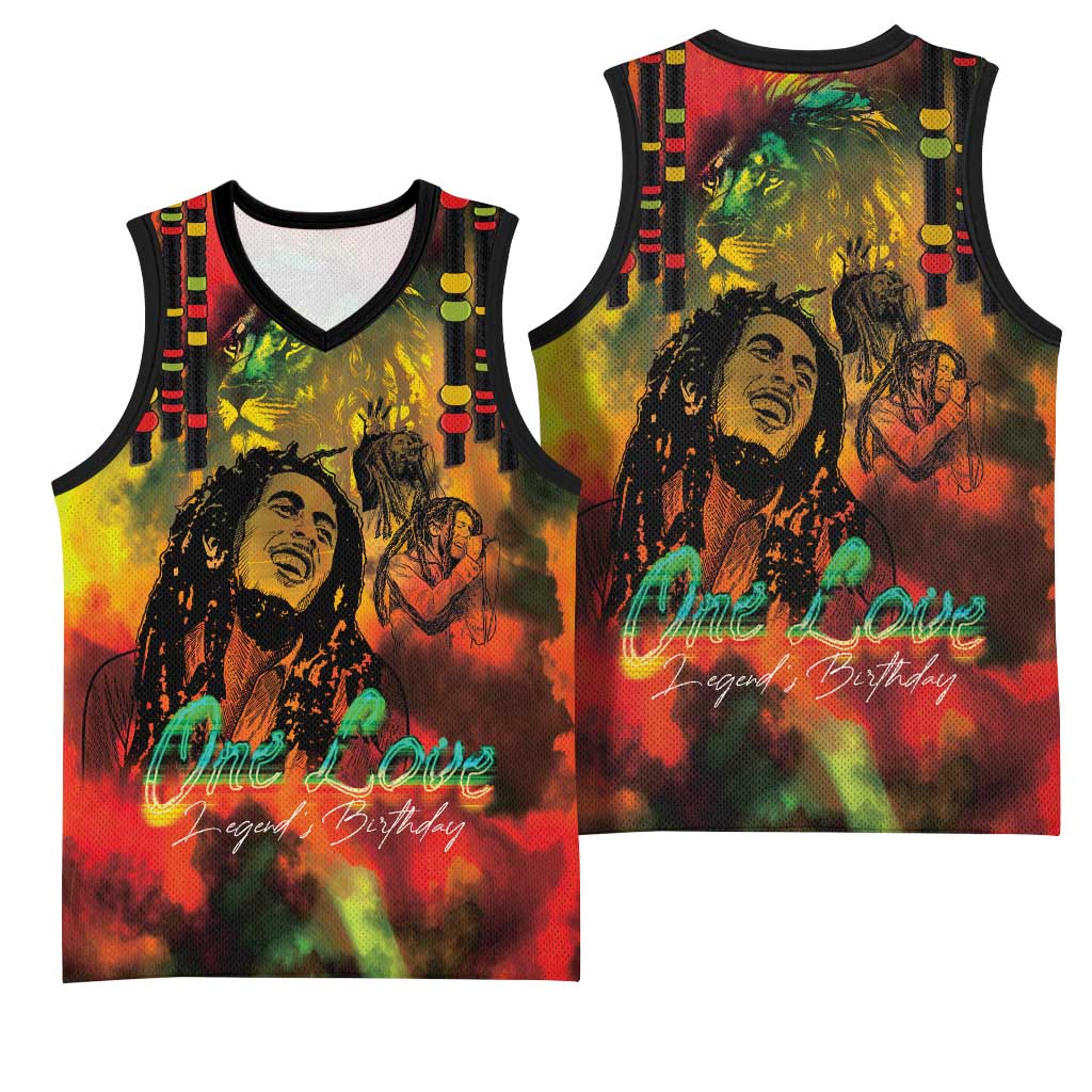 Afro-Jamaican Reggae Legend's Birthday Basketball Jersey One Love Jamaica LT03