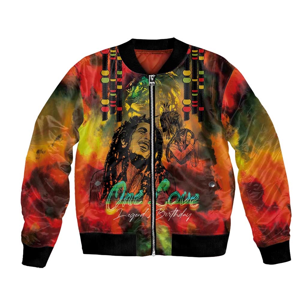 Afro-Jamaican Reggae Legend's Birthday Bomber Jacket One Love Jamaica