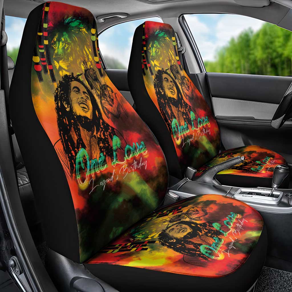 Afro-Jamaican Reggae Legend's Birthday Car Seat Cover One Love Jamaica