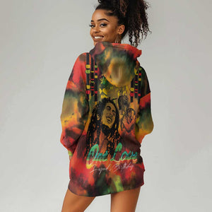 Afro-Jamaican Reggae Legend's Birthday Hoodie Dress One Love Jamaica