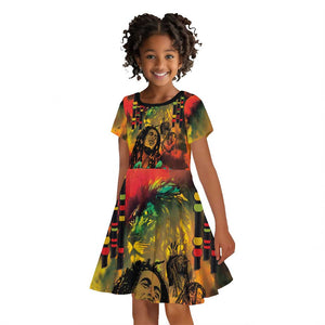 Afro-Jamaican Reggae Legend's Birthday Kid Short Sleeve Dress One Love Jamaica