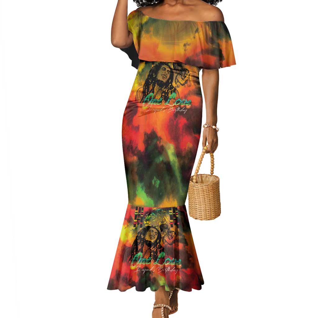 Afro-Jamaican Reggae Legend's Birthday Mermaid Dress One Love Jamaica