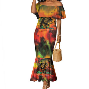 Afro-Jamaican Reggae Legend's Birthday Mermaid Dress One Love Jamaica