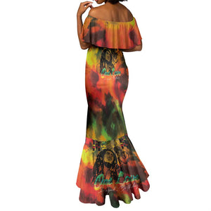 Afro-Jamaican Reggae Legend's Birthday Mermaid Dress One Love Jamaica