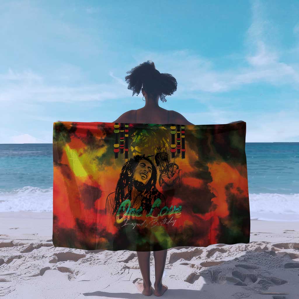 Afro-Jamaican Reggae Legend's Birthday Sarong One Love Jamaica
