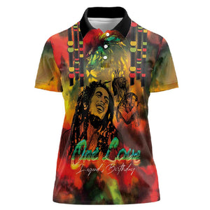 Afro-Jamaican Reggae Legend's Birthday Women Polo Shirt One Love Jamaica