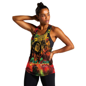 Afro-Jamaican Reggae Legend's Birthday Women Racerback Tank One Love Jamaica