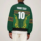 Custom South Africa Rugby Bomber Jacket Springboks Spirit and King Protea