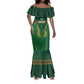 Custom South Africa Rugby Mermaid Dress Springboks Spirit and King Protea