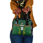 Custom South Africa Rugby Shoulder Handbag Springboks Spirit and King Protea