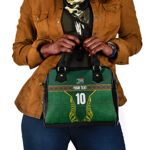 Custom South Africa Rugby Shoulder Handbag Springboks Spirit and King Protea