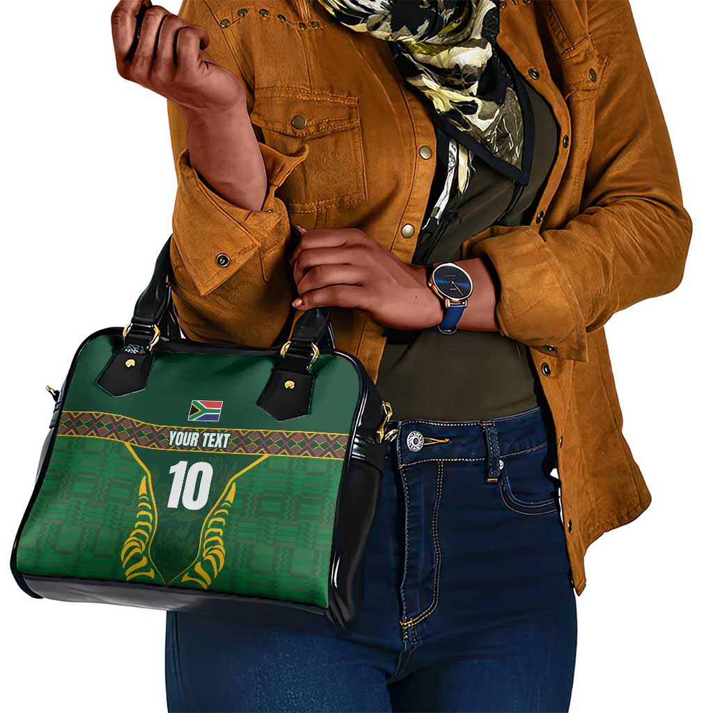 Custom South Africa Rugby Shoulder Handbag Springboks Spirit and King Protea