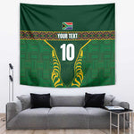 Custom South Africa Rugby Tapestry Springboks Spirit and King Protea