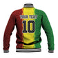 Custom Senegal National Football Baseball Jacket Lions Of Teranga Leopard Print Tribal Flag Graphic
