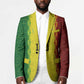 Custom Senegal National Football Blazer Lions Of Teranga Leopard Print Tribal Flag Graphic