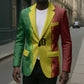 Custom Senegal National Football Blazer Lions Of Teranga Leopard Print Tribal Flag Graphic