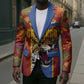 Custom DR Congo National Football Blazer The Leopards Tropical Jungle Leaf Botanical Art