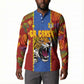Custom DR Congo National Football Button Sweatshirt The Leopards Tropical Jungle Leaf Botanical Art