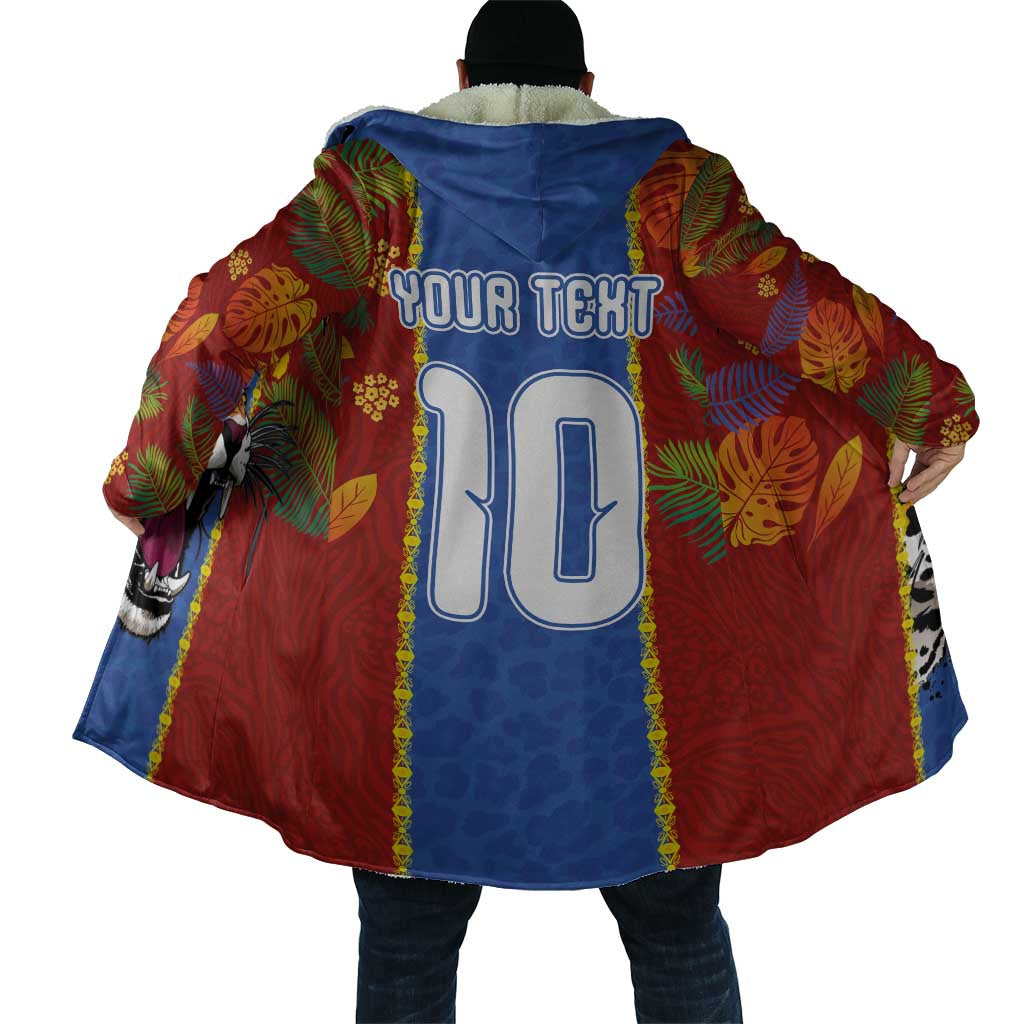 Custom DR Congo National Football Cloak The Leopards Tropical Jungle Leaf Botanical Art