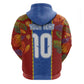 Custom DR Congo National Football Hoodie The Leopards Tropical Jungle Leaf Botanical Art