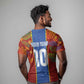 Custom DR Congo National Football T shirt The Leopards Tropical Jungle Leaf Botanical Art