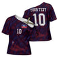 Custom Haiti National Football Cross Shoulder Shirt Les Grenadiers Feather Pattern Coat Of Arms Art