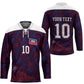 Custom Haiti National Football Hockey Jersey Les Grenadiers Feather Pattern Coat Of Arms Art