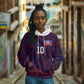 Custom Haiti National Football Hoodie Les Grenadiers Feather Pattern Coat Of Arms Art