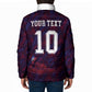 Custom Haiti National Football Padded Jacket Les Grenadiers Feather Pattern Coat Of Arms Art