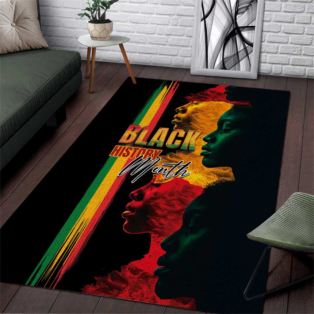 Afro - Black History Month Area Rug Black Soul - I'm Black Every Month