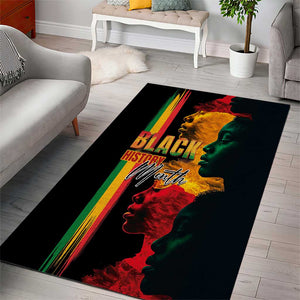 Afro - Black History Month Area Rug Black Soul - I'm Black Every Month
