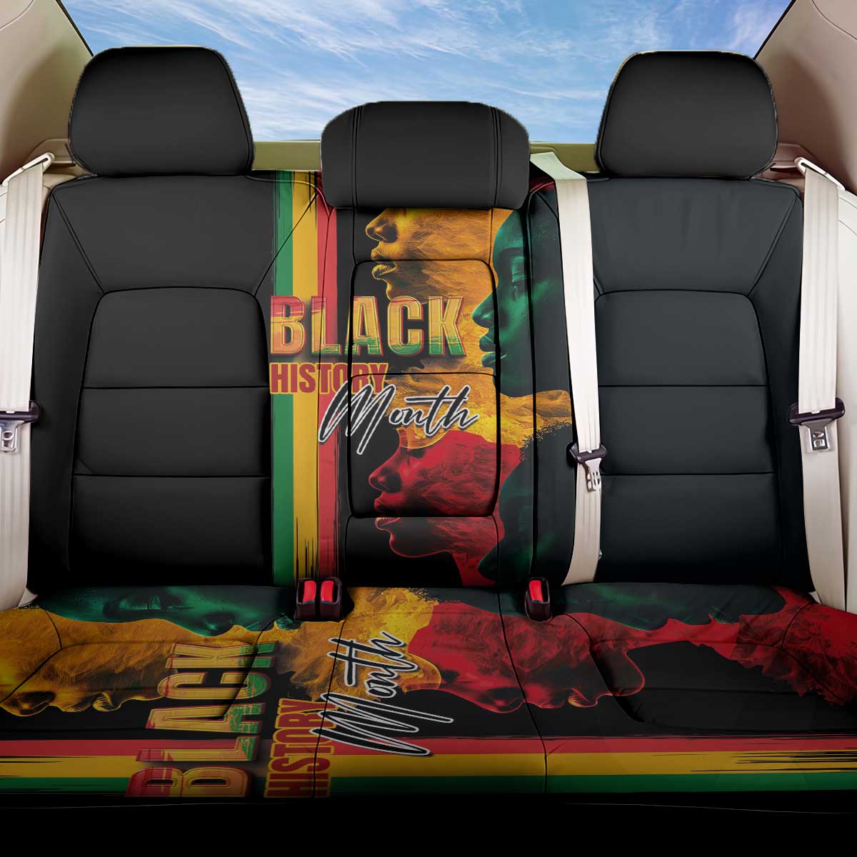 Afro - Black History Month Back Car Seat Cover Black Soul - I'm Black Every Month