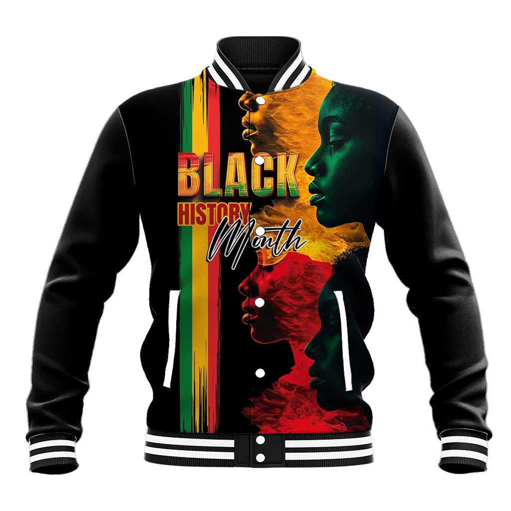 Afro - Black History Month Baseball Jacket Black Soul - I'm Black Every Month