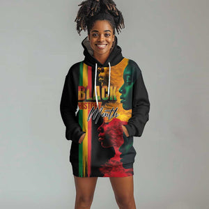 Afro - Black History Month Hoodie Dress Black Soul - I'm Black Every Month