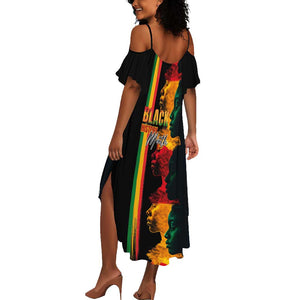 Afro - Black History Month Summer Maxi Dress Black Soul - I'm Black Every Month