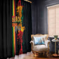 Afro - Black History Month Window Curtain Black Soul - I'm Black Every Month