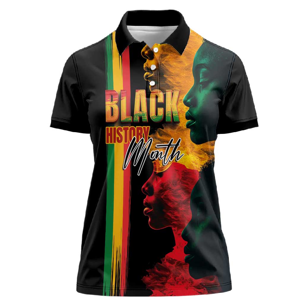 Afro - Black History Month Women Polo Shirt Black Soul - I'm Black Every Month