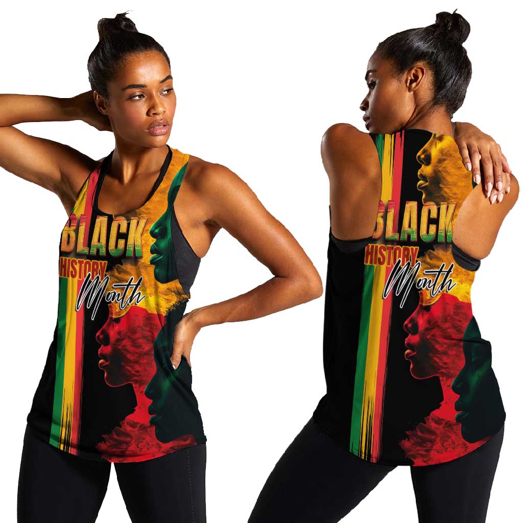 Afro - Black History Month Women Racerback Tank Black Soul - I'm Black Every Month