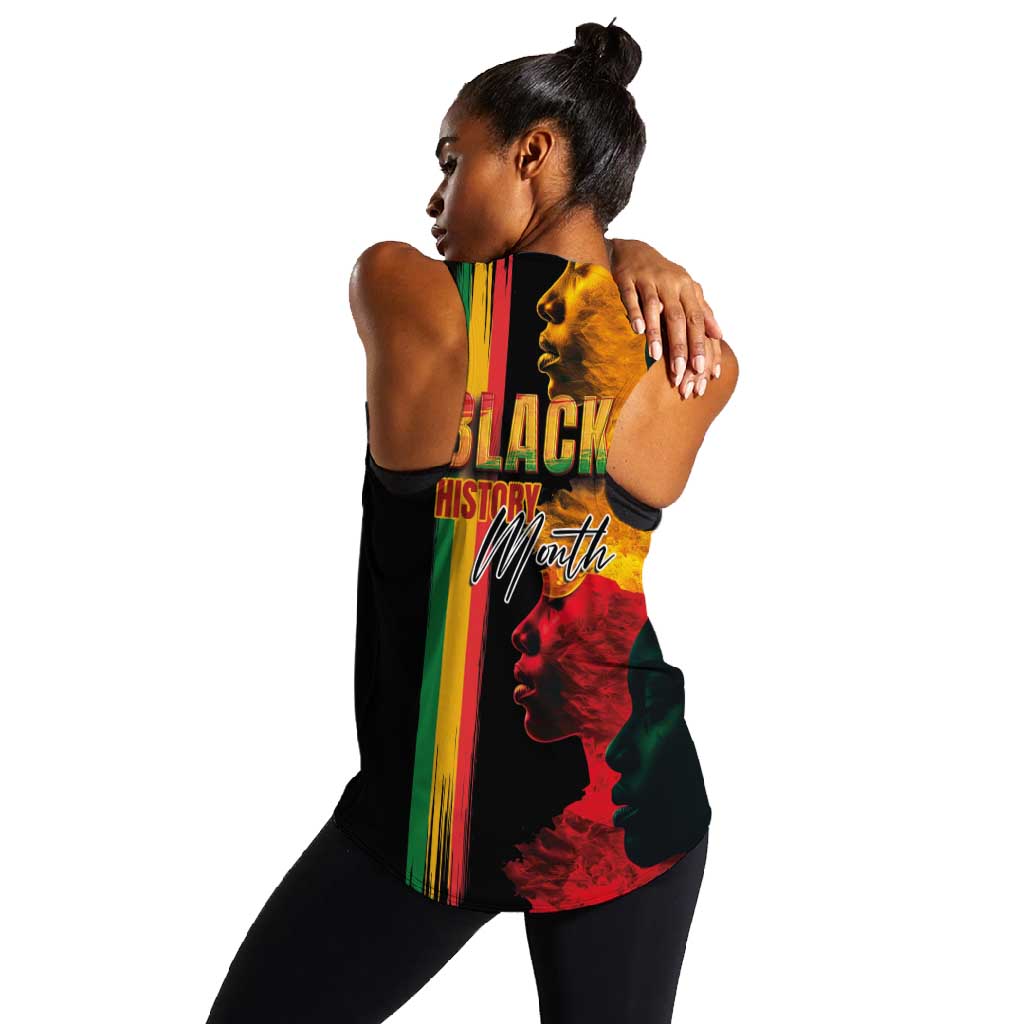 Afro - Black History Month Women Racerback Tank Black Soul - I'm Black Every Month
