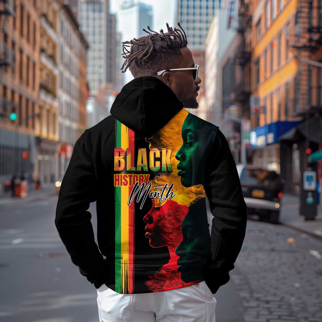 Afro - Black History Month Zip Hoodie Black Soul - I'm Black Every Month