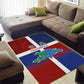 Hispaniola Area Rug Haiti and Dominican Republic Emblems and Flag Style