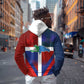 Hispaniola Hoodie Haiti and Dominican Republic Emblems and Flag Style
