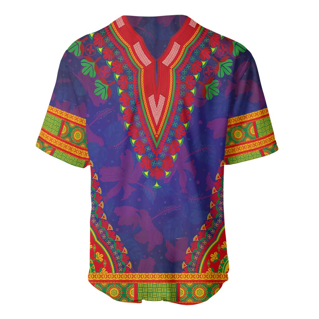 Haiti Baseball Jersey Choeblack Dashiki Style Blue Color