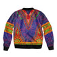 Haiti Bomber Jacket Choeblack Dashiki Style Blue Color