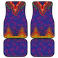 Haiti Car Mats Choeblack Dashiki Style Blue Color