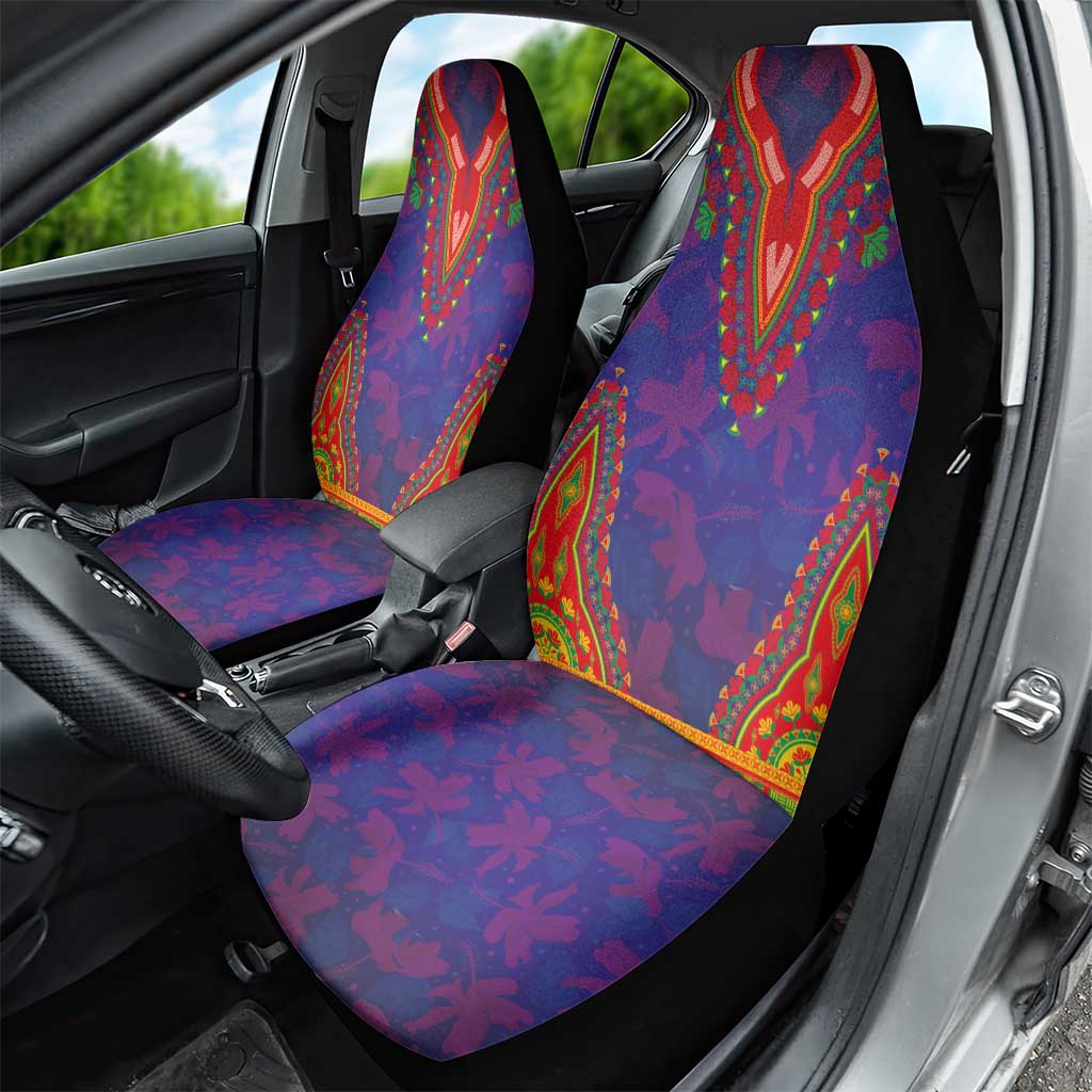 Haiti Car Seat Cover Choeblack Dashiki Style Blue Color