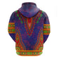 Haiti Hoodie Choeblack Dashiki Style Blue Color